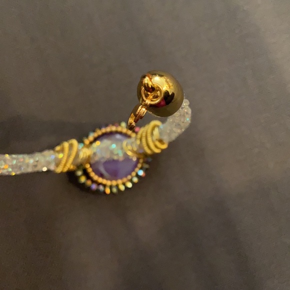 Handmade purple bracelet - Picture 7 of 8